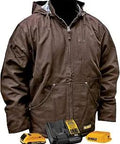 Heated Lightweight Soft Shell Jacket Kit With Water And Wind Resistant Heavy Duty Duck Fabric Outer Shell Warm Fleece Polyester Lining