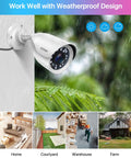 All In One Outdoor And Indoor 8 Channel Home Security System With 4 1080P Bullet Cameras And 5MP Lite DVR Weatherproof Surveillance