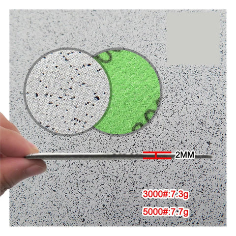 Flex 5 Inch Pyramid Sponge Sanding Disc With Hook Loop Foam Base For Curved Surfaces Perfect Grit Polishing Orbital Sanders And Detail Jobs Smooth Finish showing 2mm thickness and grit types.