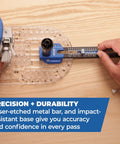 Circle Guide For Trim Routers With Easy One Hand Grip For Stable, Clean And Repeatable Circular Cuts From Three And A Half Inches To Fifty Two Inches Diameter, Compatible With Most Trim Routers, The Go-To Tool For Precise Home Woodworking Projects on wooden surface