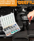 Oil Drain Plug Gasket Kit 36 Size Assortment With 330 Piece Total in engine bay