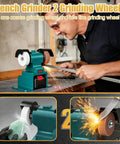 Hella Solid Mini Bench Grinder Featuring Dual Grind Wheels And A Heavy Duty Pure Copper Motor Spinning At 6000 Rpm for metal polishing and rust removal.