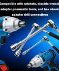 Reach Tight Auto Spots With A 360 Degree Bendable Flexible Extension Set For 3 Eighths, 1 Quarter, And 1 Half Inch Drive Wrenches
