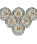 Killer Vintage Ceramic Dresser Knobs Pack Of 6 Assorted Green Drawer Pulls With Hand Painted Floral Designs And Gold Accents For Kitchen Cabinets Bedroom Decor Vibes, ceramic knobs with floral patterns.