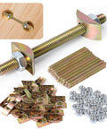 Heavy Duty Alloy Steel Tabletop Fasteners Top Shelf Countertop Connectors with screws, nuts, and adjustable bolts