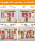 Sleek White Corner Closet System With Nine Wooden Drawers And Adjustable Shelves For Spacious Walk In Storage Organizer, customizable layout options.
