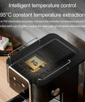 Pro Grade Semi Automatic Espresso Machine With Slick Touchscreen and Large Tank to Brew at Home, showing PID temperature control features.