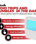 Always On Blue Night Light 4 Pack Plug In LED Slim Night Lights With A Soft Cool Glow designed for energy efficiency and safety.
