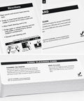 Premium Card Printer Cleaning Kit Features 25 Long And Short Thermal Sleeves with directions for cleaning printer heads.