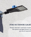 Wall-mounted light fixture with blue Twist Lock Photocell Sensor Auto On Off Dusk To Dawn Light Control For Outdoor Lights 120V To 277V