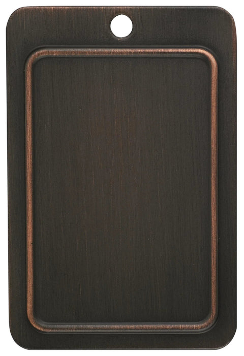 Oil-Rubbed Bronze Cup Pull 2-1/2 Inch Center To Center 4-1/16 Inch Overall Length with rich dark tones and copper highlights.