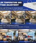 Color temperature and wattage adjustment for 300W LED Linear High Bay Light For Warehouse And Shop 45000 Lumen Output