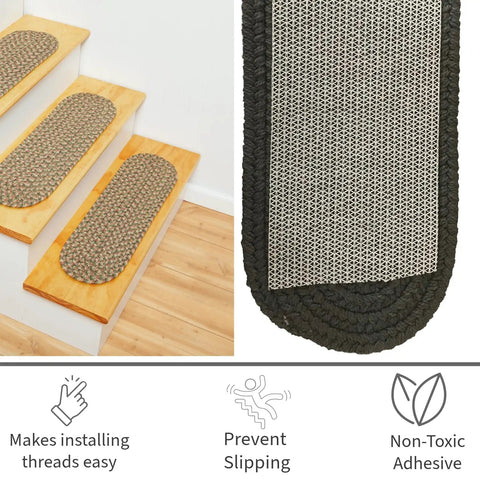 Stair Tread Installation Kit With Adhesive Double Sided Tape For Treads And Runners 6 Inch Wide By 32 Foot Long No Slip No Residue