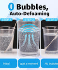 Three-step process showing bubble removal in Crystal Clear Epoxy Resin Kit 1 Gallon Self Leveling For Coating And Casting.