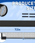 Diagram of the Five Layer Workhorse HVAC Copper Line Pipe Insulation Cover with dimensions 72 inch by 10.2 inch, including details.