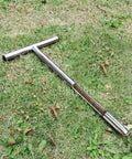 Stainless Steel Soil Sampler Probe With 12 Inch T Handle for quick core sampling in garden displayed on grass