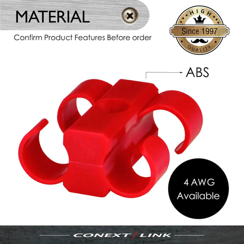 Premium Heavy Duty Dual Cable Clip Clamps For 8 Gauge Wires Keep Your Rig Looking Crisp With These Tough Red Wire Management Clips That Slam Down Snug And Beat The Wire Mess Game Dead Even Today