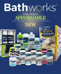 Bathworks Tub And Tile Chip Repair Kit 4 Oz White with various bottles and packaging for bathtubs, sinks, tiles, basins.