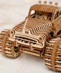 Lumber Rumbler Dope 3D Wood Puzzle Kit For Adults Build A Movable Monster Truck From 280 Precision Cut Pieces No Glue Required With Illustrated Step By Step Guide, front view