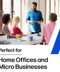 LaserJet M209dw Wireless Printer With Fast Speeds Easy Setup Mobile Printing Auto Duplex Best For Small Teams Print Black And White Documents Quickly And Reliably on a table during a business meeting in a modern office