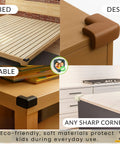 Gotta Keep Those Kiddos Safe With These Rock Solid Baby Corner Protectors Totally Easy Peel And Stick Rubber Bumpers That Cover Every Sharp Desk Edge Smooth As Butter Plus Comes In A Matte Black 12 Pack on various furniture corners.