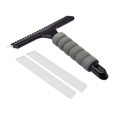 All Purpose Window Squeegee With Easy Grip Handle for Windshields Glass Mirrors and Shower Tiles with two extra blades