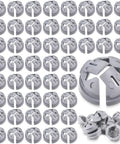 25 Pack Non Metallic Push In Wire Connectors 3/8 To 1/2 Inch Gray For NM Cable And Conduit, Bulk Junction Box Fittings