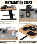 Installation steps for Benchtop Router Table With Heavy Duty Stand And Precision Adjustable Fence, Durable MDF Surface.