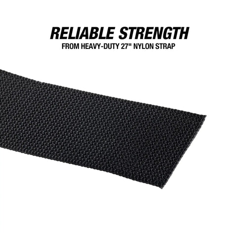 Close-up of Oil Filter Strap Wrench 27 Inch Heavy Duty Nylon Tool For Oversized Filters, showing rugged strap texture.