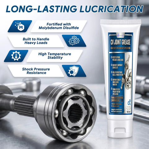2 Pack CV Joint Grease 3.38oz Each Heavy Duty Lubricant For Constant Velocity Axles Reduces Friction Noise And Wear Extends CV Joint Life Premium Automotive Grease, 100ml tube