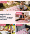 Kids Sleeping Bag For 3 4 Seasons With Compression Sack Lightweight 2.2 Lbs Camping Gear Pink 63x26 Inches in various settings