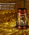 Outdoor Solar Lanterns Waterproof Weatherproof Metal Hummingbird Garden Decor For Patio Yard Pathway Festival Lighting Gift