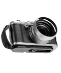 Camera with Micro Clutch I Plate Hand Strap For Mirrorless Cameras With Low Profile Finger Loop Battery Access ARCA Compatible Baseplate