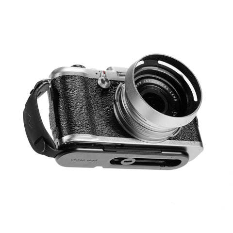 Camera with Micro Clutch I Plate Hand Strap For Mirrorless Cameras With Low Profile Finger Loop Battery Access ARCA Compatible Baseplate