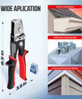 Snap Lock Punch Tool for Sheet Metal and Ductwork, Gutter End Cap Crimper, Notcher and Crimping Tool diagram and applications