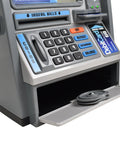 Talking ATM Piggy Bank For Kids With Digital Screen And Real Money Calculator, Interactive Savings Safe Box with bank card slot, silver