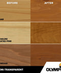 Before and after wood finish using Cedar Naturaltone Semi Transparent Exterior Stain And Sealer In One Low VOC 1 Gallon ST 2005.
