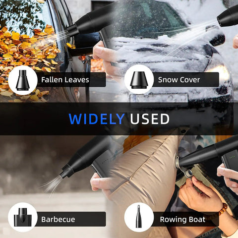 Widely used 3 in 1 Cordless Air Duster and Mini Vacuum with LED for leaves, snow, barbecue, and boat cleaning