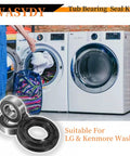 Heavy Duty Front Load Washer Tub Bearing And Seal Kit Replacement displaying dual sealed bearings for LG Kenmore washers.