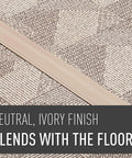 Floor Cord Management Kit For Hiding Cables With Cord Cover And Protector Wire Organizer And Hider To Create A Slick Trip Free Surface Ivory 50 Feet CDI50 blending with patterned carpet