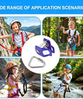 Aluminum Zip Line Kit With Heavy Duty Pulleys And Quick Setup Trolley Slider For Backyard Or Park in use by children outdoors