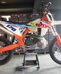 Detachable Dirt Bike Stand With Wheels And Tool Tray, Heavy Duty Maintenance Stand For Dirt Bikes And Pit Bikes