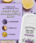 Before You Go Pocket Toilet Spray 3 Pack Spring Variety With Essential Oils TSA Approved Size 1 Fl Oz Each Lavender Vanilla Scent
