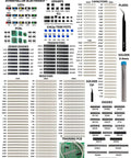 2900 Pcs SMD Component Assortment Kit 1206 0805 0603 Resistors Capacitors Diodes Transistors Op Amps ICs contents layout