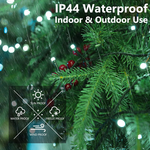300 LED Color Changing Christmas Lights 98ft Outdoor String Lights With Remote And Timer 17 Colors Including Dual Color Modes