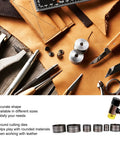 Eight Piece Round Leather Cutting Die Set With Alloy Steel Punching Tools 25 To 60mm For Quick Cuts And Precise Shapes Kit