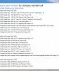 Transfer Case Shifter Linkage Kit With Grommet Bushing For Dodge Ram 1500 2002 2004 2500 2003 2005 3500 2004 Replaces 52105555AA 68078974AA Plug N Play Durable Upgrade fitment chart