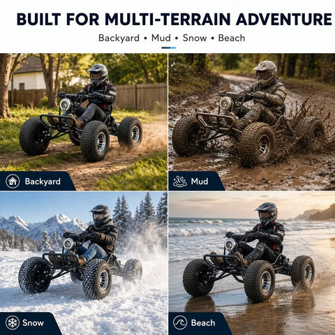 Trail Ready Electric Go Kart For Adults With 4000W Peak Power And 31 MPH Top Speed Off Road Suspension Adventure