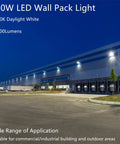 Beefed Up Bright 120W LED Wall Pack Dusk To Dawn Security Light For Outdoor Use illuminating parking lot