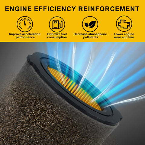Panari round air filter cartridge with yellow pleated element and black housing